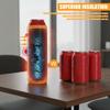 Dual Can Holder for Beer Soda Insulated PLA Can Cooler with Ergonomic Grip Quick Reload Outdoor Event Accessory