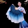 Long Silk Hand Dye Folding Fan Chinese Traditional Hand Fan New Belly Dance Fan For Women