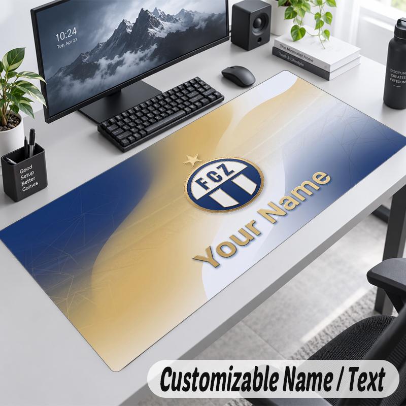 Custom Name Text Mouse Pad FC Zürich Personalized Desk Pad For Work And Gaming
