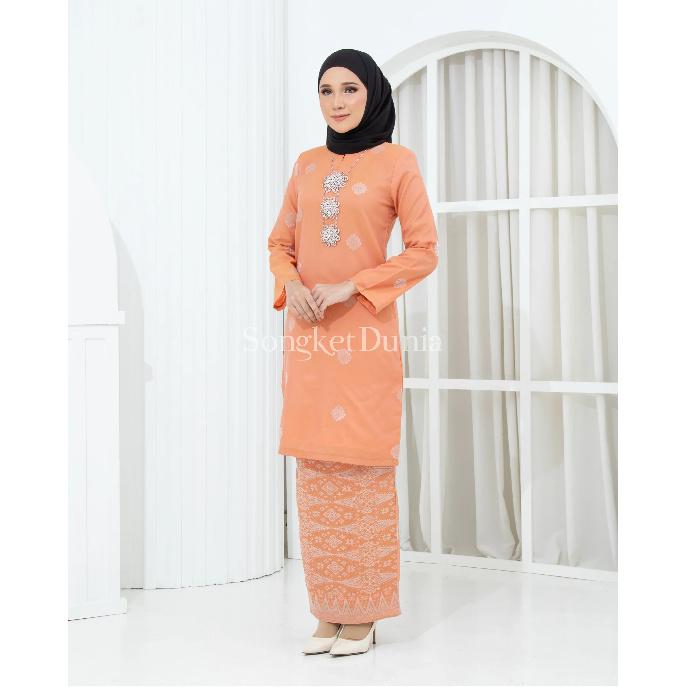 2025 новый стиль набивной узор высококачественная ткань Kulong Pahang женский мусульманский костюм удобный дышащий элегантный