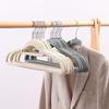 Translucent Non-Slip Flocking Plastic Clothes Hanger for Adults