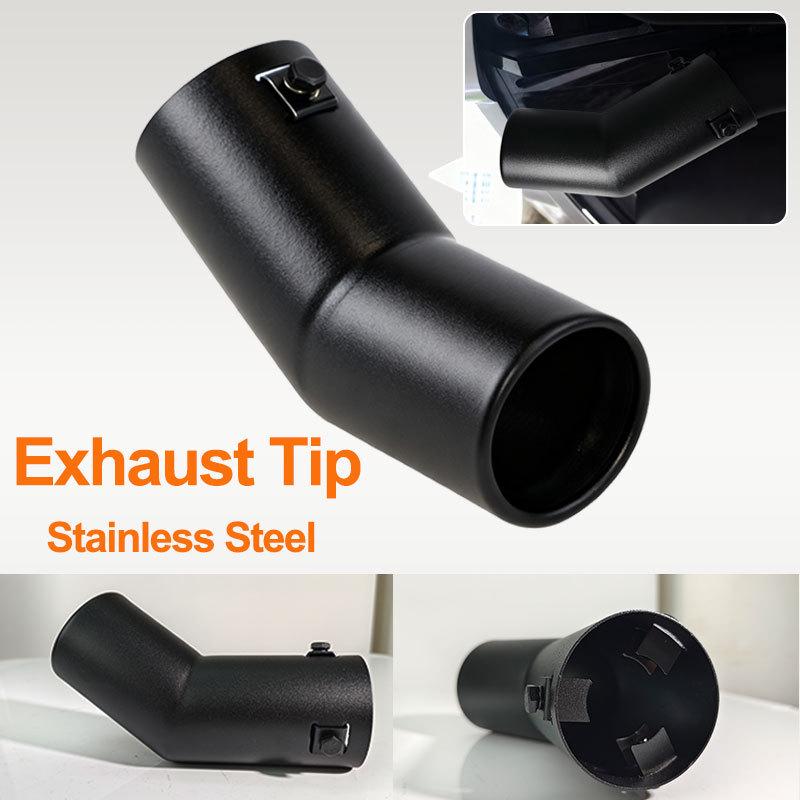 Черные насадки на глушитель из нержавеющей стали для VW Bora, Passat, Golf 4, Suzuki Hustler