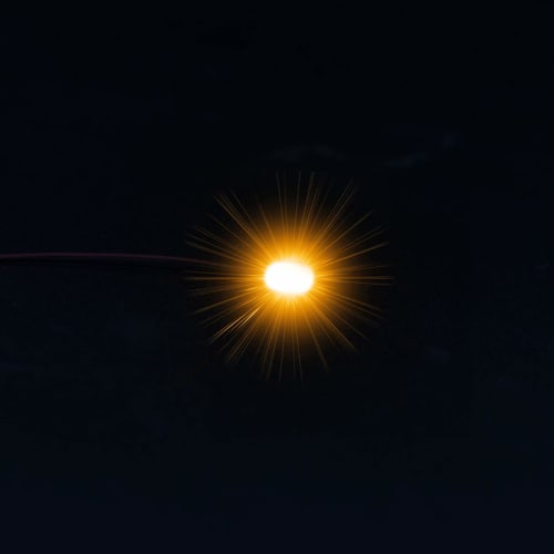 Pack of 20 Yellow SMD 0603 Chip LEDs with Wiring and Resistor Included, for Model Trains, Railways, Buildings, and Dioramas (L0603Y-20-NJP)