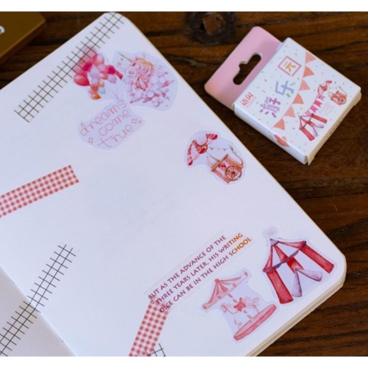 50 шт./упак., милые цветочные плакаты с единорогом, мини-бумажные наклейки, украшение для дневника, этикетка для скрапбукинга, канцелярские принадлежности