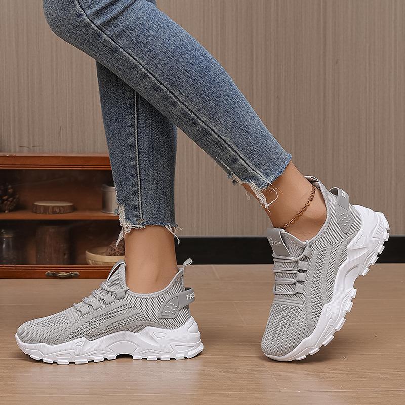 Ева обувь женская весенне-осенняя мода новая женская обувь сетчатая дышащая на толстой подошве обувь Форреста Гампа корейская версия спортивная обувь