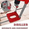 Drill Locator Portable Drill Jig Guide Precise Drill Locator Steel Carpenter Woodworking Tool Model: Black - DD