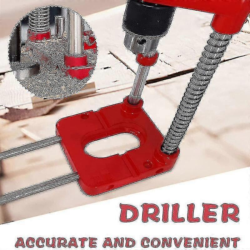 Drill Locator Portable Drill Jig Guide Precise Drill Locator Steel Carpenter Woodworking Tool Model: Black - DD