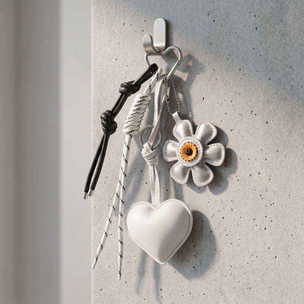 Woven Lanyards Flower Heart Keychain Vintage Bag Ornament Bag Charm Bag Hanging Gift