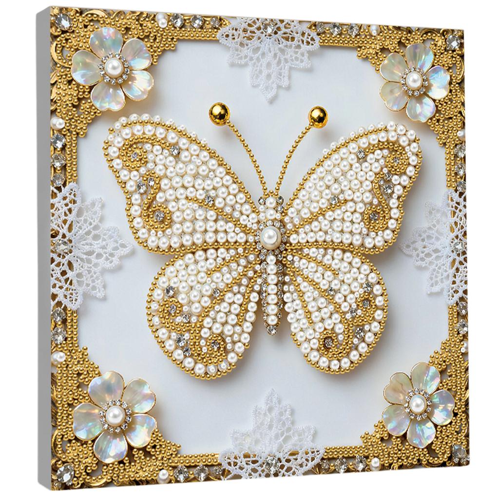 DIY Pearl Gem Art Diamond Painting Kits for Adults/Beginners Gift Home Decor Art Diamond Painting 25x25cm With Frame