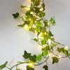 2pcs 10M Flower Green Leaf String Lights Artificial Vine Fairy Lights Christmas Tree Garland Light for Weeding Home Decor