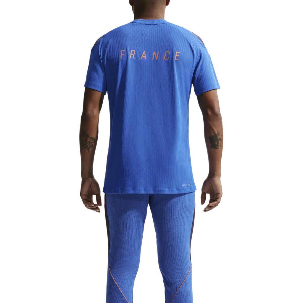 Men's Nike FFF Soccer Jerseys Men's Royal Blue/Metal Copper Crew Neck Moderate
