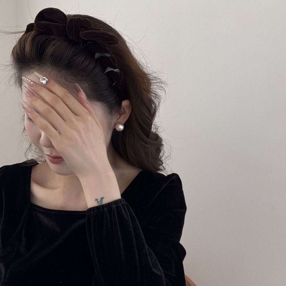 Банты Заколки Бархатный Фасинатор Осенние Повязки для Волос Женщины Девушки