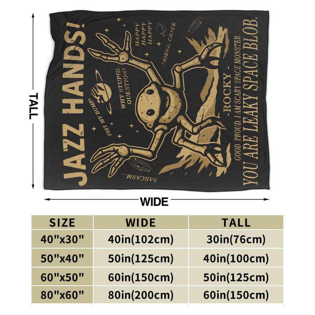 Project Hail Mary Rocky amaze Vintage Fleece Blankets Throw Blanket for Home Hotel Sofa Bedspreads,