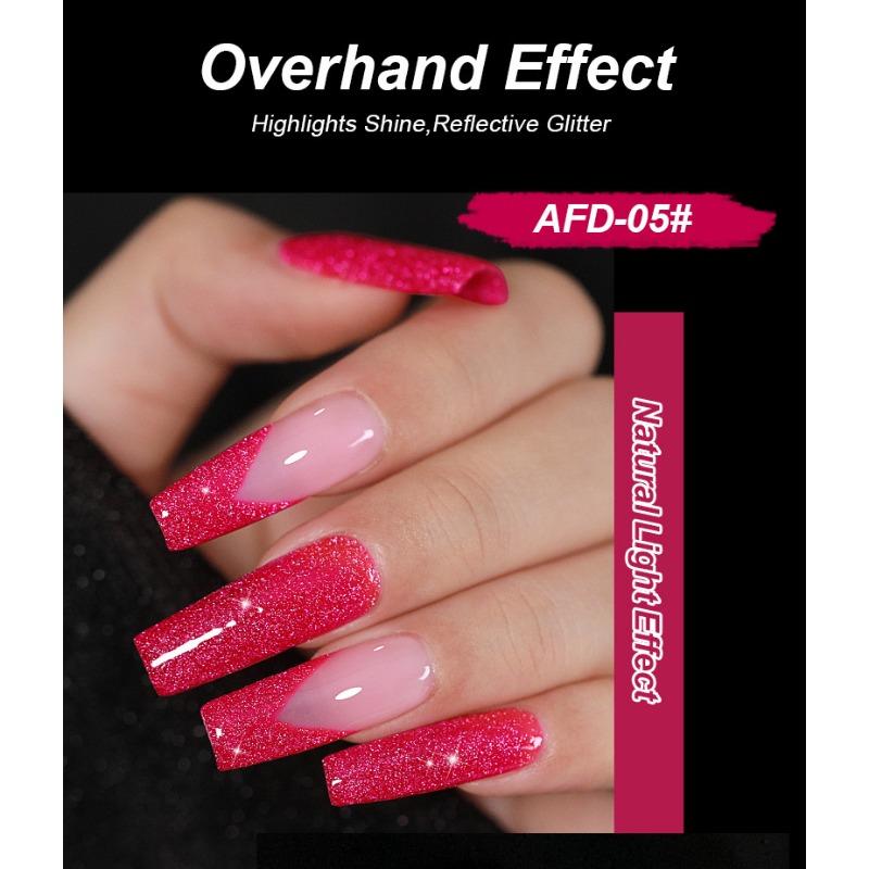 Explosive Fluorescent Broken Diamond Nail Polish Glue Colorful Reflective Bouncy Nail Polish Glue for Nail Salons Phototherapy Glue