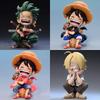 ONE PIECE Q-версия Сидящая фигурка Луффи Саурона, Санджи Фигурка Группа Соломенной Шляпы Модель Шасси Автомобильный Орнамент