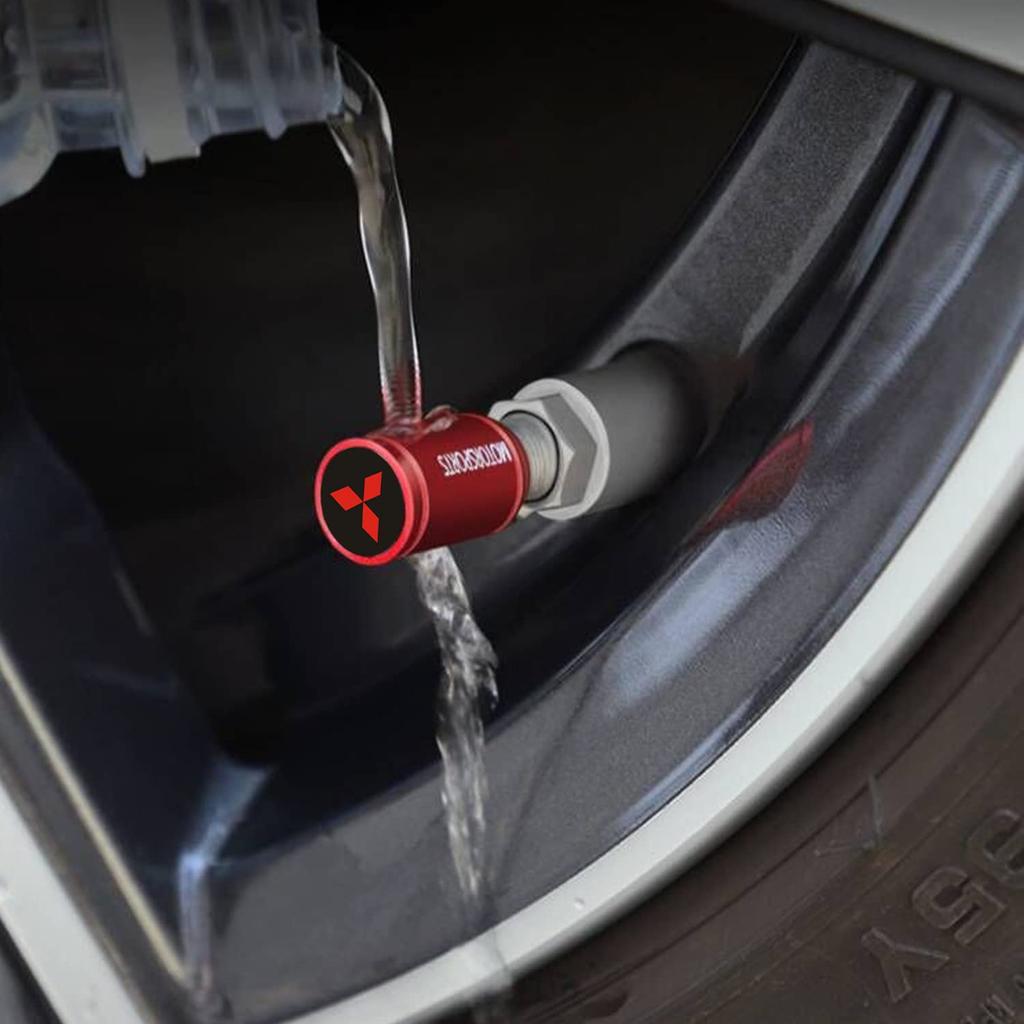 Колпачок воздушного клапана HNCS Подходит для Mitsubishi Шина Колесный диск Тюнинг Крутой (красный)