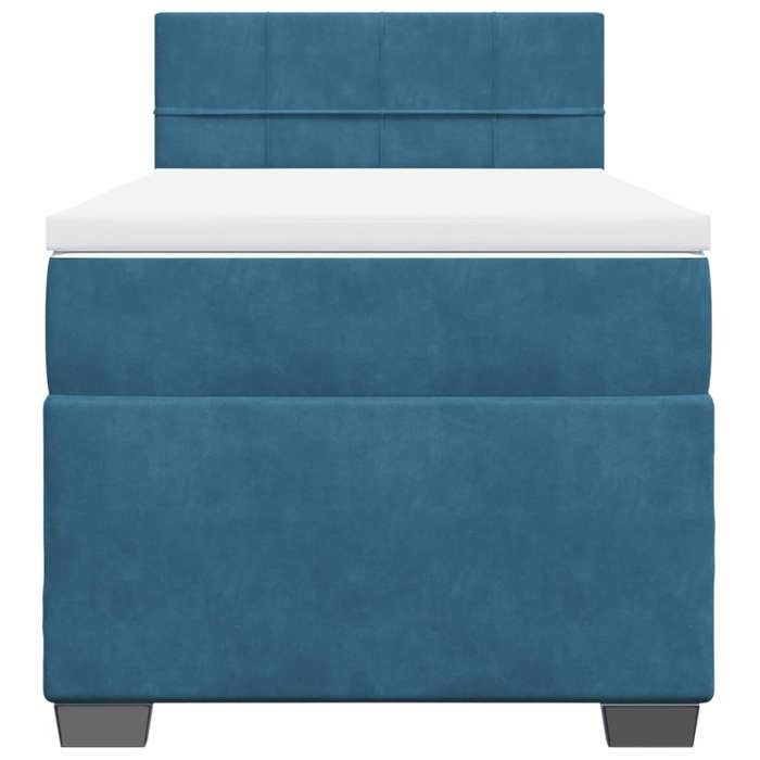 Maison Exclusive - Sommier à lattes de lit avec matelas Bleu foncé 90x190 cm