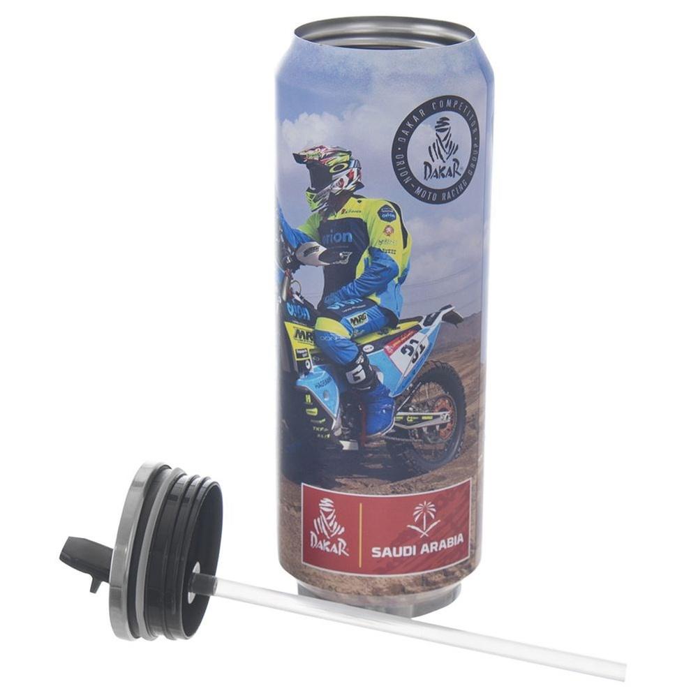 Orion Stainless Steel Vacuum Insulated Can-Shaped Thermal Mug with Dakar Rally Motif 700 ml