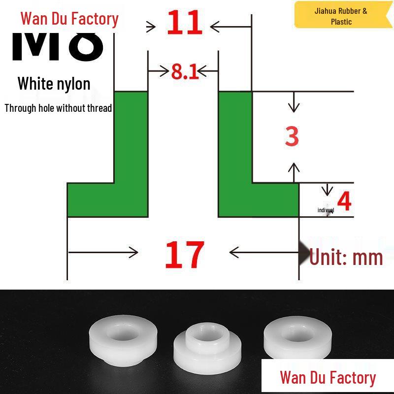 T-Shaped Nylon Insulating Bushing Spacer for M3-M35 Threads
