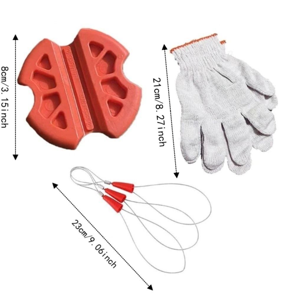Perforated Tube Cable Puller Rubber Thread Fish Tape Fastener Fastening Tool Safety Glove