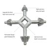 Versatile Four Headed Key Tool Portable Four In One Wrench Key Tool With Zinc Alloy Heads For Everyday Use