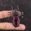 Faceted Kashmir Ruby Copper Pendant Wire Wrapped Pendant Handmade Copper Wire Wrap Jewelry Gift For Her Spider Pendant Real Gemstone Jewelry