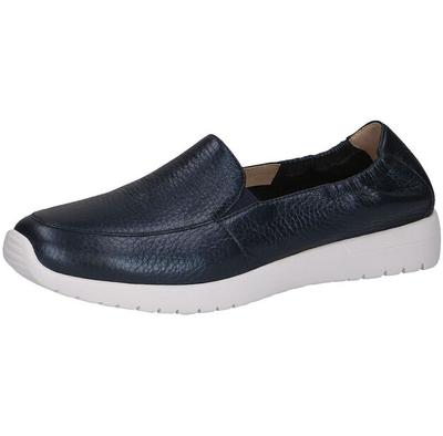 Женские слипоны Caprice Slip-on тёмно-синие perlato deer