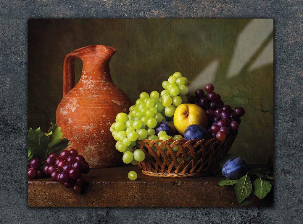 SZKLANA DESKA DO KROJENIA 52x40 WINOGRONO