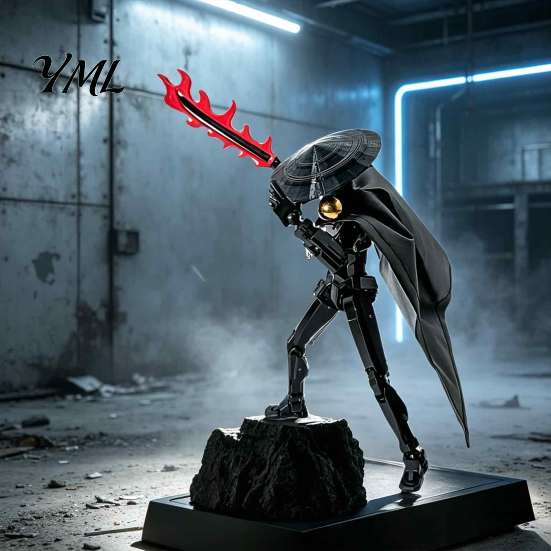 Posable Joints Swordsman Figure Chinese Action Figure, Multi-Joints Movable Cloak Man Model with Accessories, Miniature Statue 3D Printed Articulated