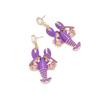 Vintage Enamel Stud Earrings Creative Bohemian Dangle Earring Temperament Lobster Earrings  Holiday