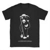 Novelty Death Is A Cat Person T-Shirts for Crew Neck Cotton T Shirts Cute Grim Reaper Short Sleeve Tee Shirt Printing Tops Unisex