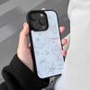 Черно-белый кот для чехла для телефона iPhone 16 13 Защитный чехол для iPhone 15 Веселый 14 Мультяшный 12 Мягкий 11