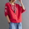 Blusas Femininas, летняя женская блузка, рубашка Mori Girl, милая цветочная вышивка, с рукавами-фонариками, хлопковая льняная блузка, топы женские