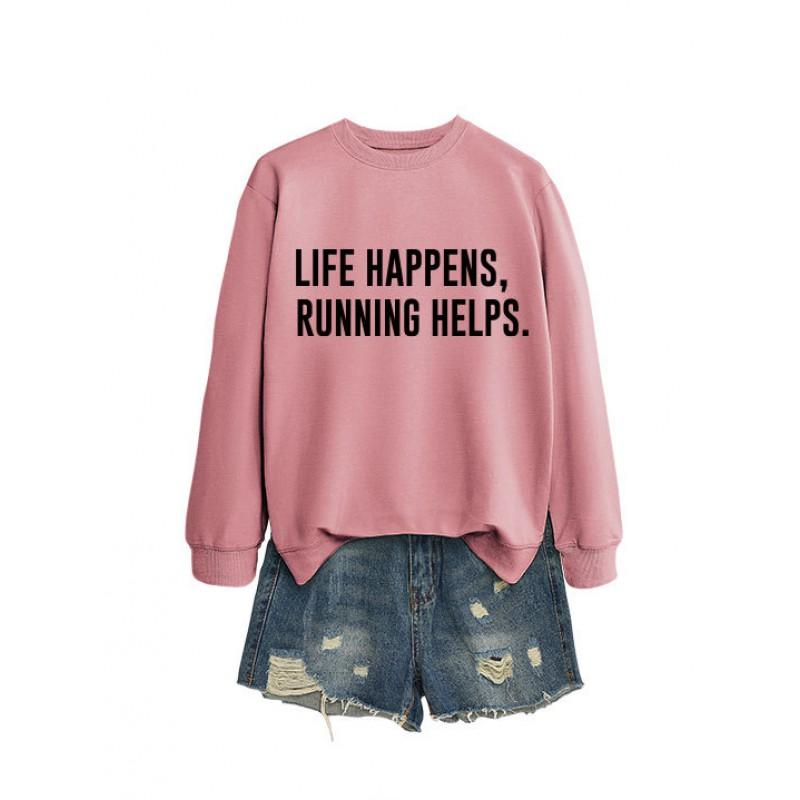 Womens Oversized Casual Long Sleeve Hoodie Sweatshirt With Print Design Comfort Fit