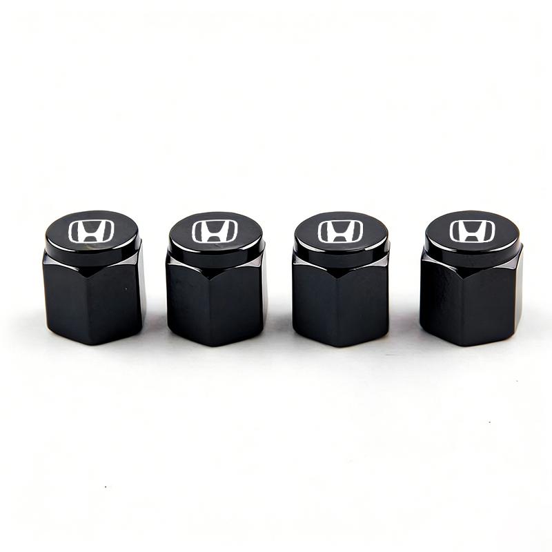 PYYG6 4pcs Metal Car Emblem Wheel Tire Valve Cap Tyre Air Cover DustProof Case For Honda Civic Accord Vezel Fit CR-V City CRZ Jazz HRV