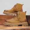 Мужские зимние бархатные ботинки Мартина на высокой платформе, в британском ретро-стиле, большие желтые ботинки, повседневные универсальные рабочие ботинки 6220-J