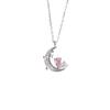 Ожерелье Fantasy Heart Moon для женщин Light Luxury Niche Love Pink Diamond Star Moon Collarbone Chain Design