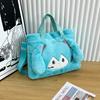 Новая мультяшная женская сумка через плечо милая двухмерная плюшевая сумка большой вместимости для поездок на работу и учебу сумка-мессенджер тоут