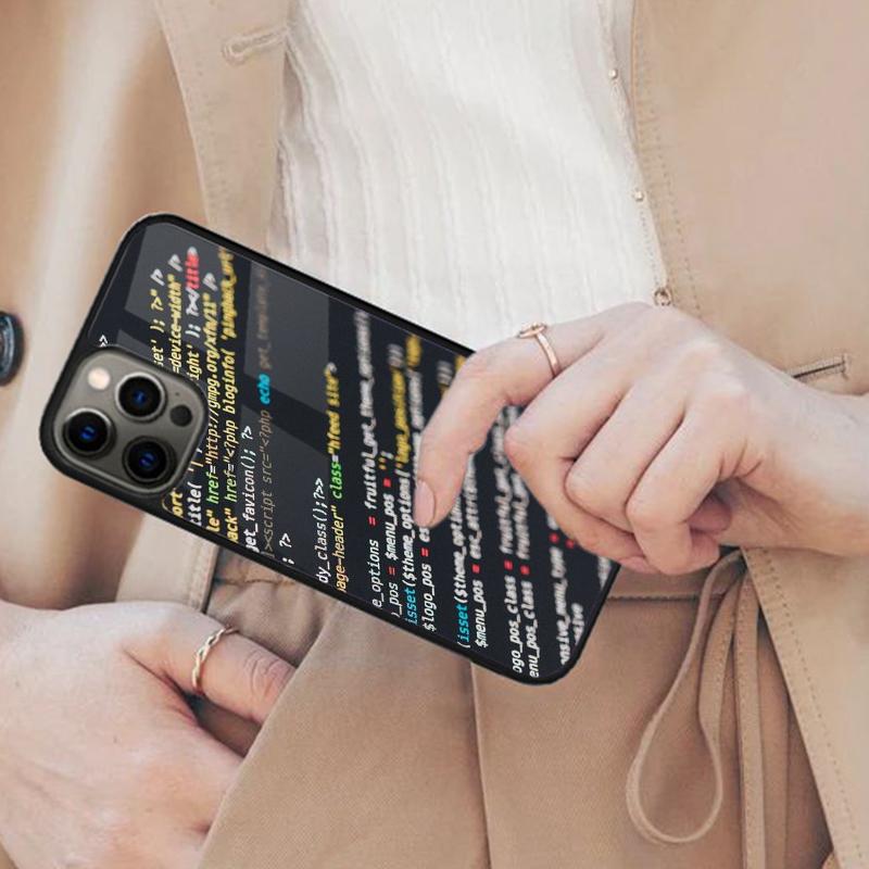 The Code design programmer Magnetic Phone Case For APPLE iPhone 17 Air 16 14 13 12 Pro Max 15 Plus Wireless Charge MagSafe Cover