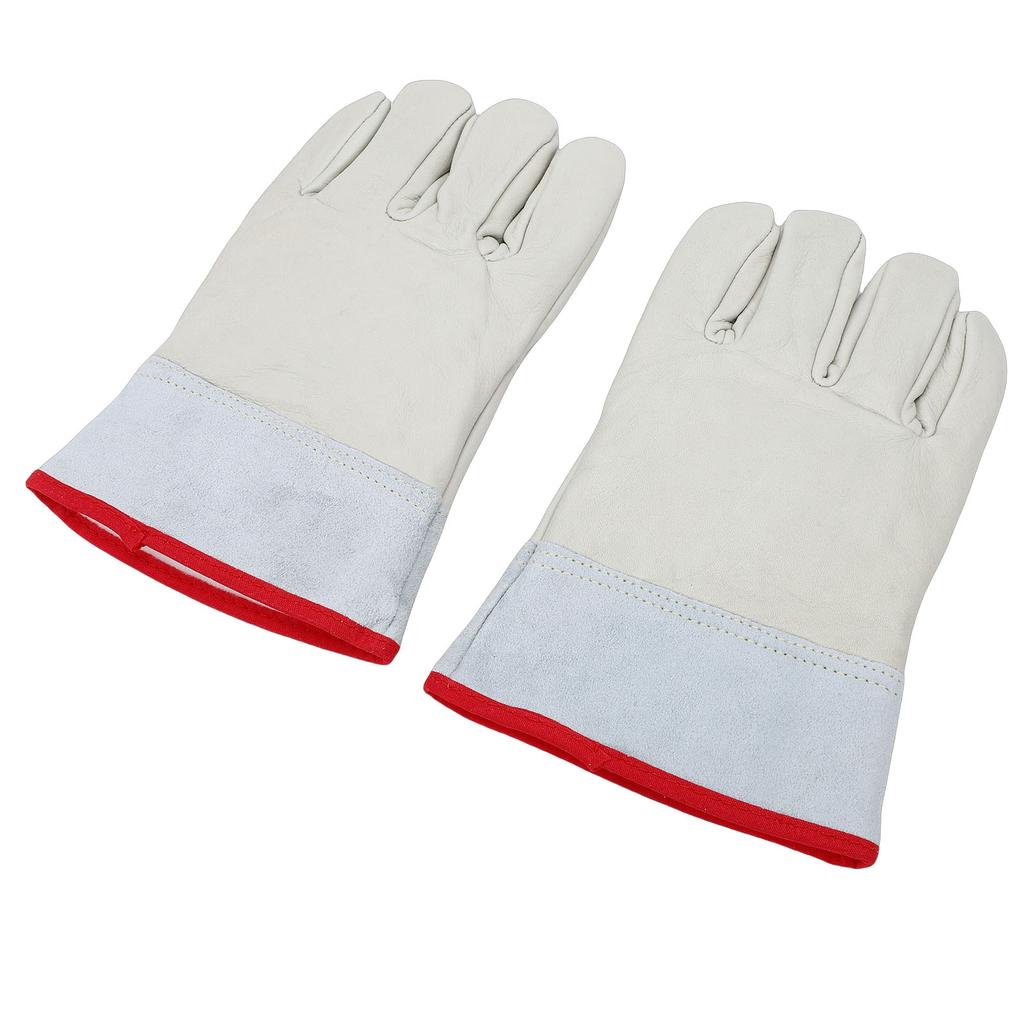 Cryogenic Gloves, 26cm Cowhide Thermal Work Gloves for Liquid Nitrogen Dry Ice Cold Storage, with Double Stitching and Reinforced Palm