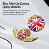 Delicate Car 3D Ornamental Waterproof Sticker Anti-rust Wing Crown National Flag 3D Emblem for Automobile