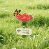 Flower Ceramic Watering Station Decorative Garden Stake with Self-Watering Spikes Pottery for Plants