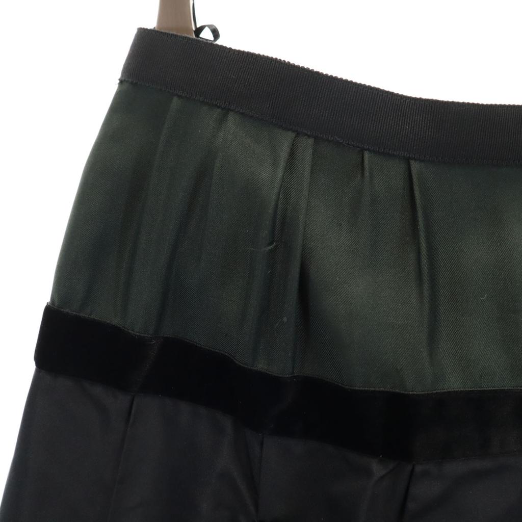 Louis Vuitton French Silk Blend Midi Length Different Material Switching Skirt Women Used