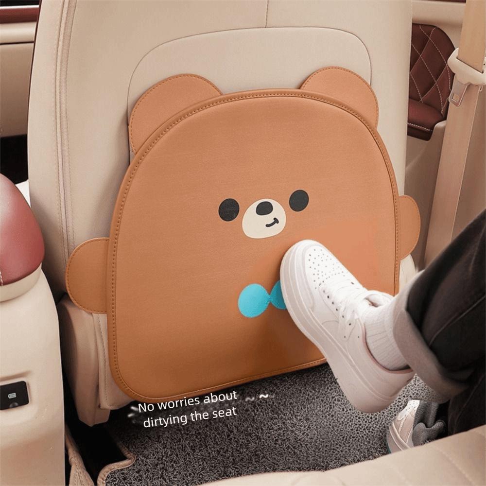Cartoon Design Car Seat Back Cover Leather Protective Auto Anti Kick Mat Rear Seat