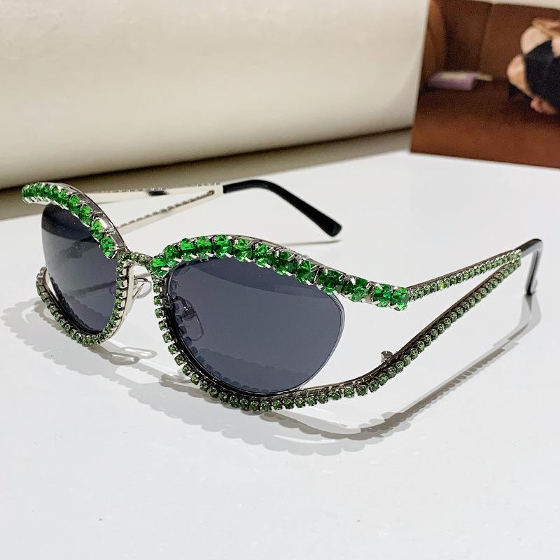 Солнцезащитные очки Cat'S Eye, женские солнцезащитные очки с бриллиантами, модные мужские персонализированные очки-солнцезащитные очки в стиле ретро