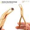 ARLANY Hair Extension Pliers Kit Tan Color Pliers Opener Plier Hair Loop Tool Metal Hair Clip Scissor Curved Needle for Hair
