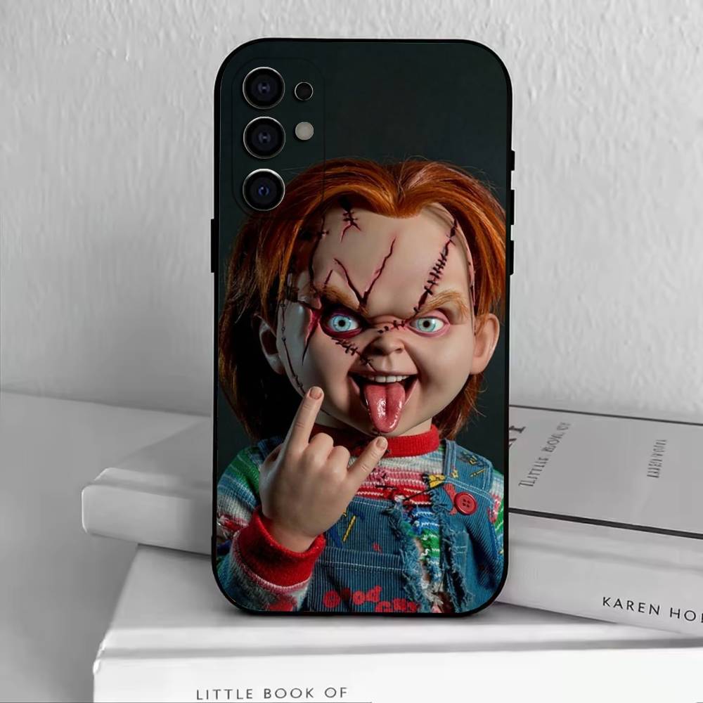Страшная кукла Чаки Чехол для телефона для Samsung S25, S24, S21, S22, S23, S30, Ultra, S20, Plus, Fe, Мягкий силиконовый Черный чехол