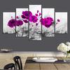 Beautiful Flower 5pcs/set Canvas Wall Art Home Decor Poster Printed Wall Picture
