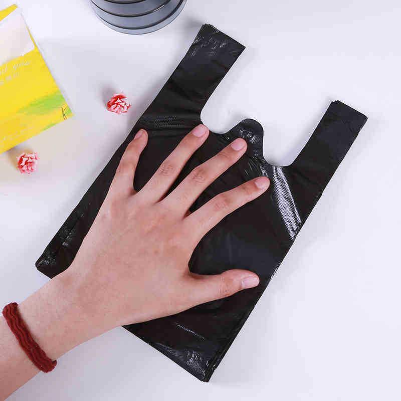 Мини черные одноразовые мусорные пакеты для рабочего стола, автомобиля, кухни и отходов домашних животных