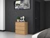 Chest Of Drawers Cabinet Shelving 3 Drawers M3 Colors Artisan Oak For Home For Office